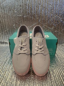 nike sb janoski grey & bubblegum pink suede skate shoes