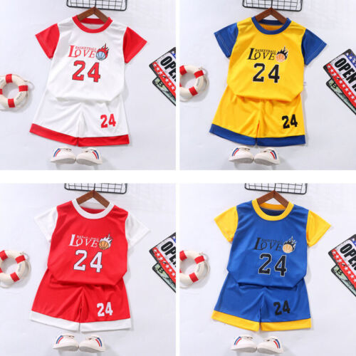 2pcs Toddler Baby Boy Outfits Clothes Sport T-shirt + Shorts Summer Clothing Set - Picture 1 of 20