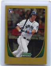 2011 BOWMAN CHROME #212 DUSTIN ACKLEY GOLD REFRACTOR RC #21/50, SEATTLE MARINERS