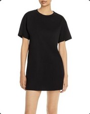 Alice & Olivia Womens XS T-Shirt Dress Garner Boxy Black Classic