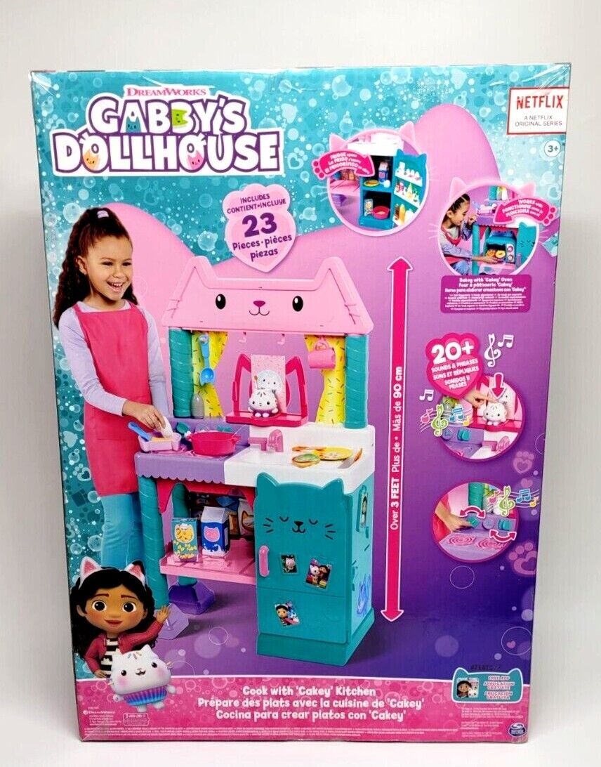 Gabby’s Dollhouse, Cakey Play Kitchen Set, for Kids Ages 3 and up