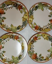 4x Ashland 13" Fall Harvest Autumn Charger Plate Decorative Plastic Thanksgiving