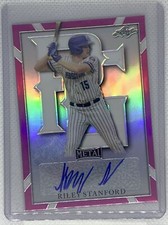 2021 LEAF PERFECT GAME METAL PINK REFRACTOR RILEY STANFORD AUTO #15/20