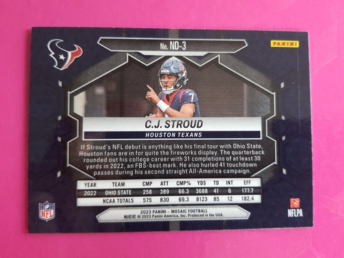 2023 Panini Mosaic NFL Debut ND-3 C.J. Stroud Houston Texans RC Rookie - Bild 2 von 2