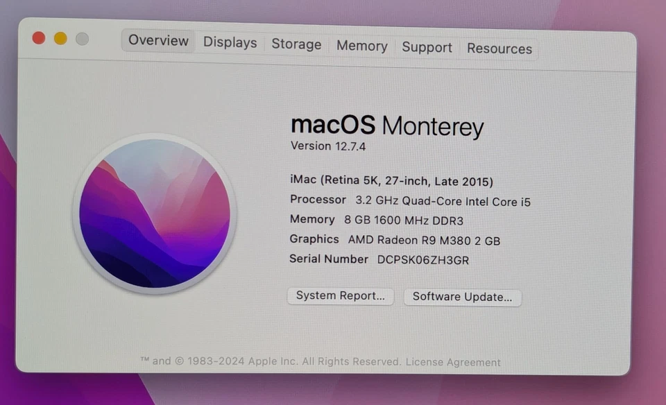 Apple iMac 27" A1419 2834 2015 Retina 5K i5-6500 3.2GHz 16GB RAM 1TB HDD AMD GPU - Image 2 of 4