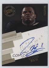 2014 Press Pass Signings Gold X's & O's 153/199 Louis Nix III #PPS-LN Auto z7j