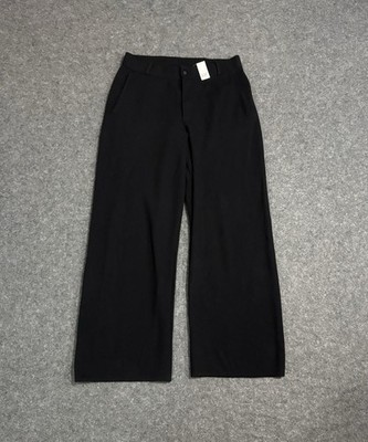 Gap CashSoft Pants Women s Medium Wide Leg Black Cotton Blend New