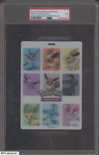 2021 Pokemon Marketing Evolving Skies Lenticular Eevee Evolutions PSA 7 NM
