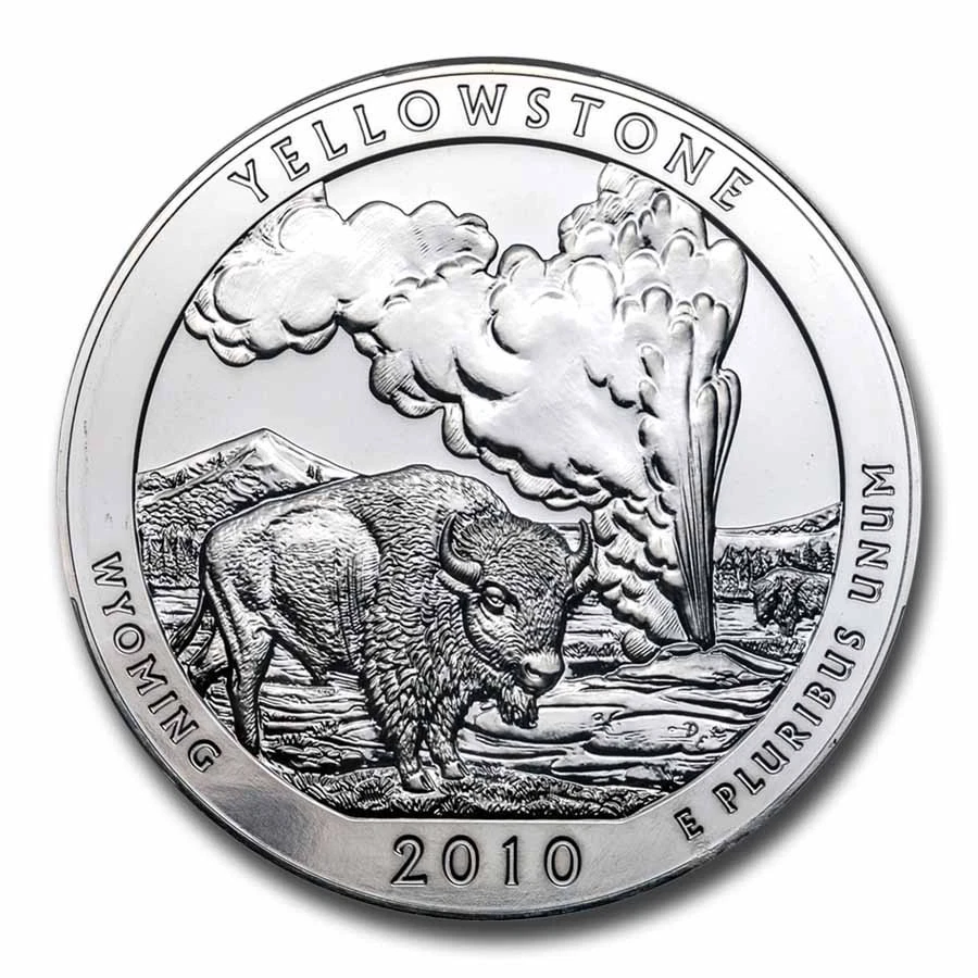 2010 5 oz Silver ATB Yellowstone MS-69 NGC (Early Release) - Image 2 of 3