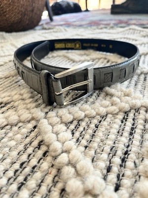 STACY ADAMS MEN'S GENUINE SNAKE LEATHER CROC/LIZARD PRINT,BELT,BRAND NEW 38