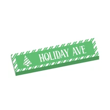 Holiday Avenue  - Christmas Street Sign - Custom Printed  -  Brick City - Tile