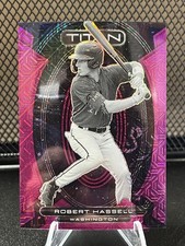Robert Hassell 2023 Panini Chronicles Titan Baseball Purple Mojo Prizm /50 #16
