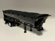 DCP 1/64 ALL BLACK MAC ROUND BOTTOM DUMP W/BLACK FRAME BLACK TARP SPREAD AXLE