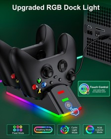 For XBox One Series X/S Controller Charger Station+4320mWh Rechargeable Battery