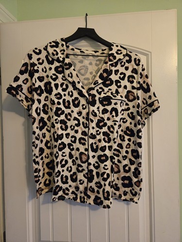 Camisa de pijama Stars Above para mujer bellamente suave manga corta botones talla XL - Imagen 1 de 5