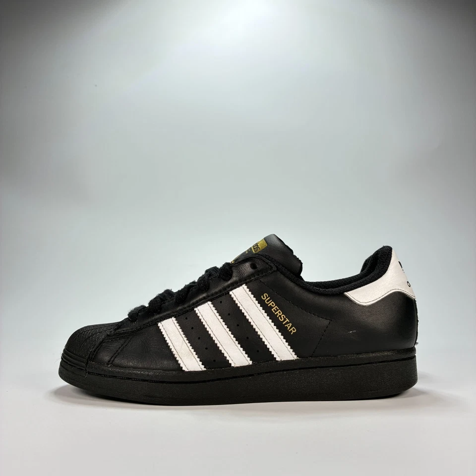Adidas Superstar Negro Blanco Zapatos Informales Tenis Con Cordones 789002 Juvenil Talla 5 Foto 4 de 4
