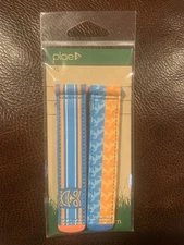 NEW Plae Orange Turquoise Tiki Pleather Straps Set of 2 Tabs Unisex Toddler  XL
