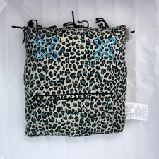 Dammit Doll Pillow Blue Leopard Print with NWT 2015
