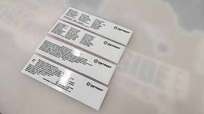 1999 DETROIT SERIES 60 12.7 ENGINE STICKER COMPLETE SET REMANUFACTURED DECAL