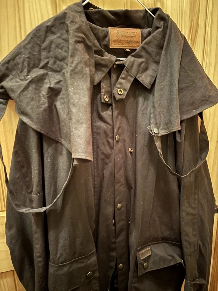 Outback Trading Company Oilskin Low Rider Duster Coat - L - Black - Image 2 of 4