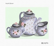 Teaset Dinner Needlepoint Canvas