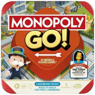 Monopoly GO! Board Game - Landmark Rush, Inspired by the #1 Mobile Board Game