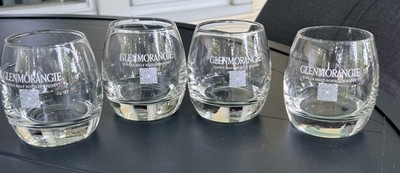 4 Glenmorangie Single Malt Scotch Etched On The Rocks Glasses Set of Four