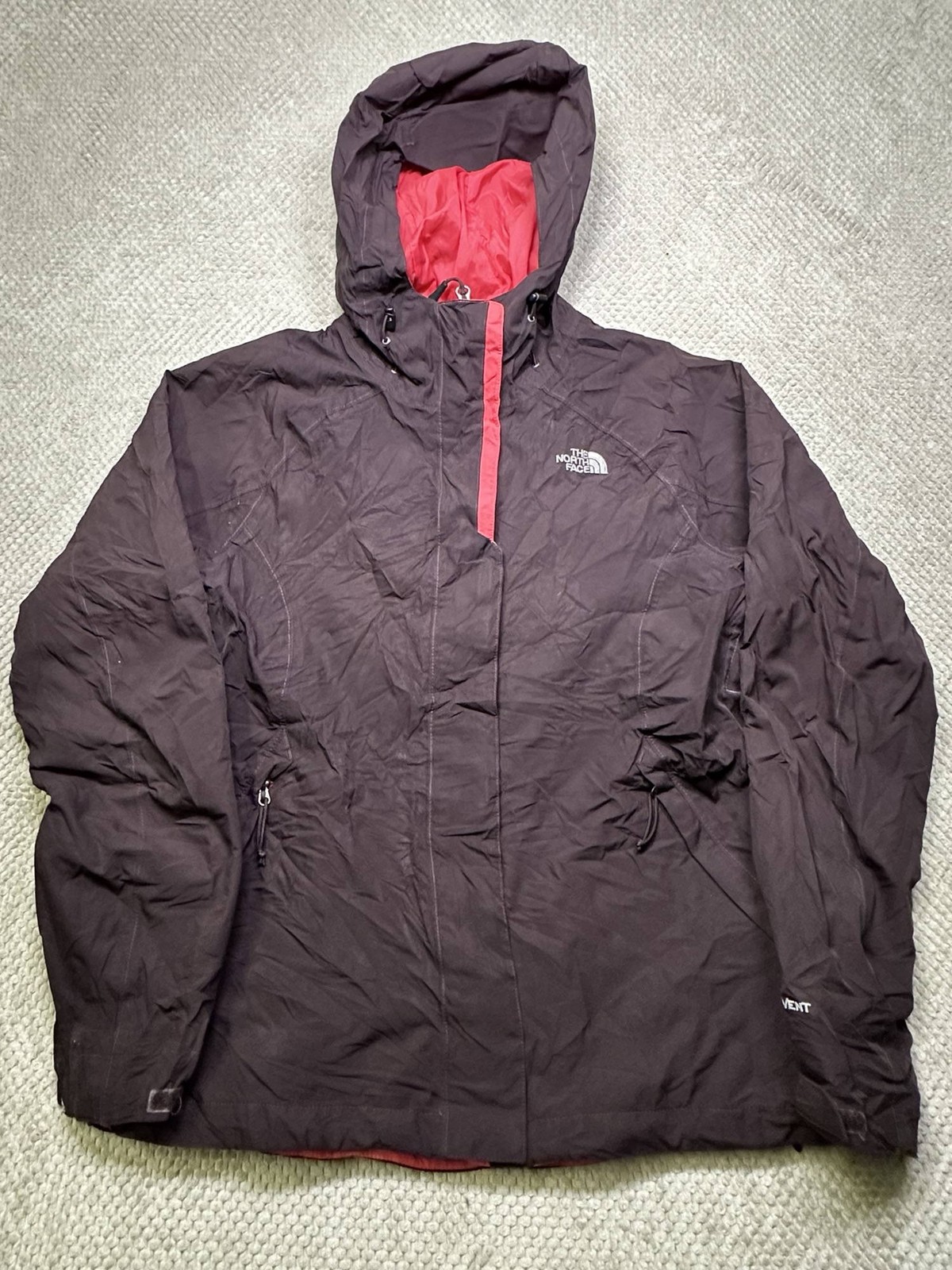 The North Face Ladies Full Zip Raincoat Plum Purple Small