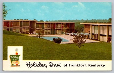 Frankfort Kentucky Holiday Inn Pool Postcard 1970