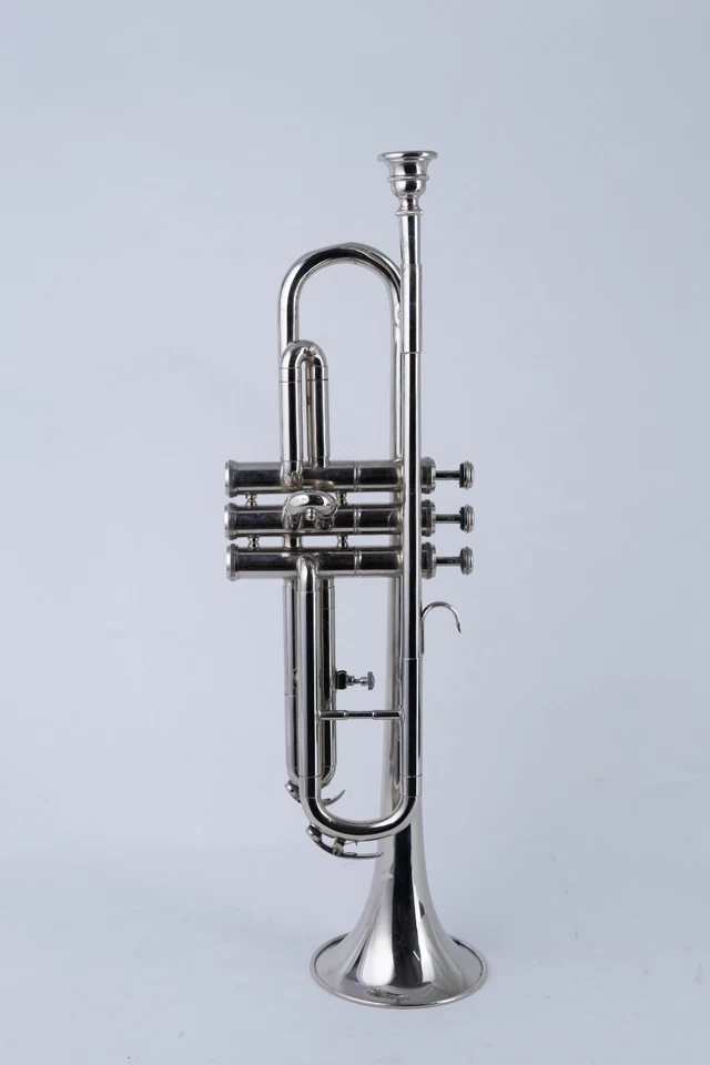 Trompeta Bb CROMO Con Estuche Boquilla Instrumento Bien Afinado QUEENBRASS Foto 4 de 4