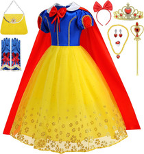 Princess Costume Dress for Girls Princess Dress up Costume Birthday Party Hallow