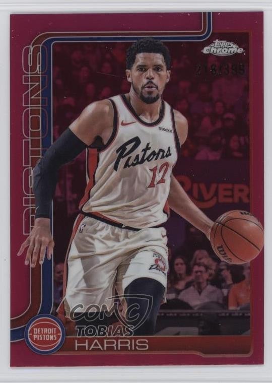 2025-26 Topps Chrome Magenta Refractor /399 Tobias Harris #6 1oq0