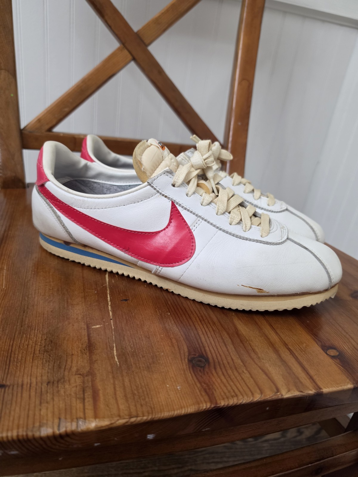 Vintage OG Original Nike Leather Cortez 70s 80s Olympics Forrest Gump Size 12 image 2
