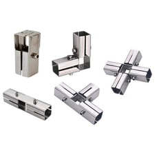 Square tube connector for pergola veranda railings for 25 mm x 25 mm