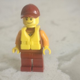 LEGO - Minifigure Rescue Coast Guard City Lifeguard! MAROON! Set 60163 - cty081