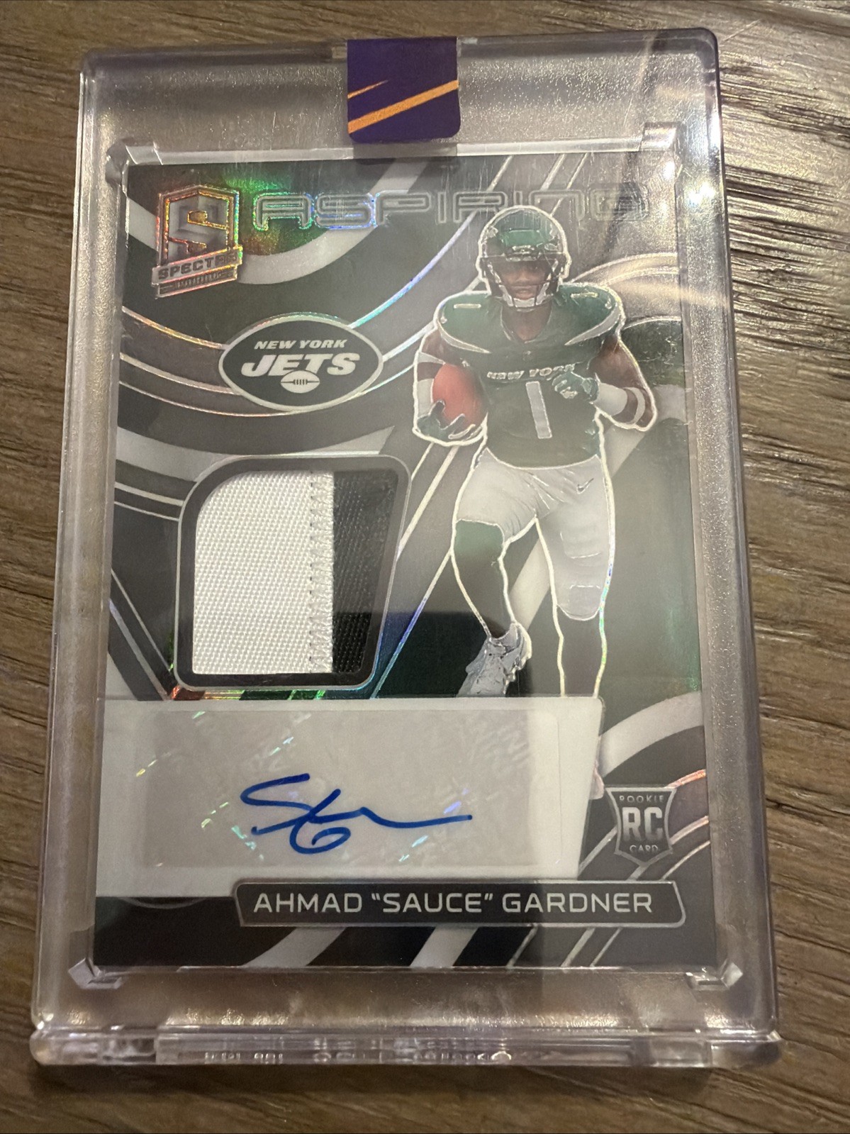 2022 Panini Spectra Ahmad “Sauce” Gardner Aspiring Rookie Patch Auto /99 (RPA)