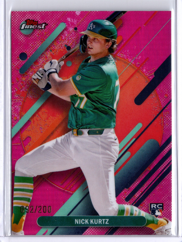 2025 Topps Finest Nick Kurtz Magenta Refractor /200 RC Rookie Athletics RARE 252