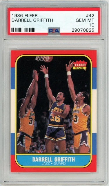 1986 Fleer #42 Darrell Griffith PSA 10 | Set Break