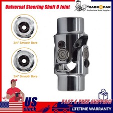 34 Round X 34 Smooth Round Chrome Universal Steering Shaft U Joint Us Stock