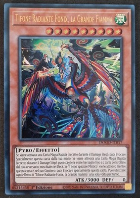 FONIX LA GRANDE FLAMMA Ultra Rare Strahlender Taifun auf Italienisch DOOD-IT017 YUGIOH