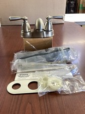 NEW Moen WS84912SRN Banbury Bathroom Faucet Brushed Nickel W/Drain B154