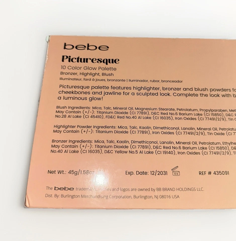 Kit de Maquillaje Bronceador Rubor Iluminador Paleta Brillo 10 Colores Bebe Pintoresco Foto 3 de 3