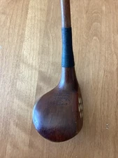 Antique Hickory Wood Shaft MacGregor Master Model Brassie Fancy Face Golf Club