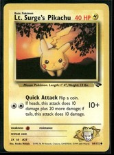 Pokémon - Lt. Surge's Pikachu 84/132 Gym Challenge Unlimited LP on eBay