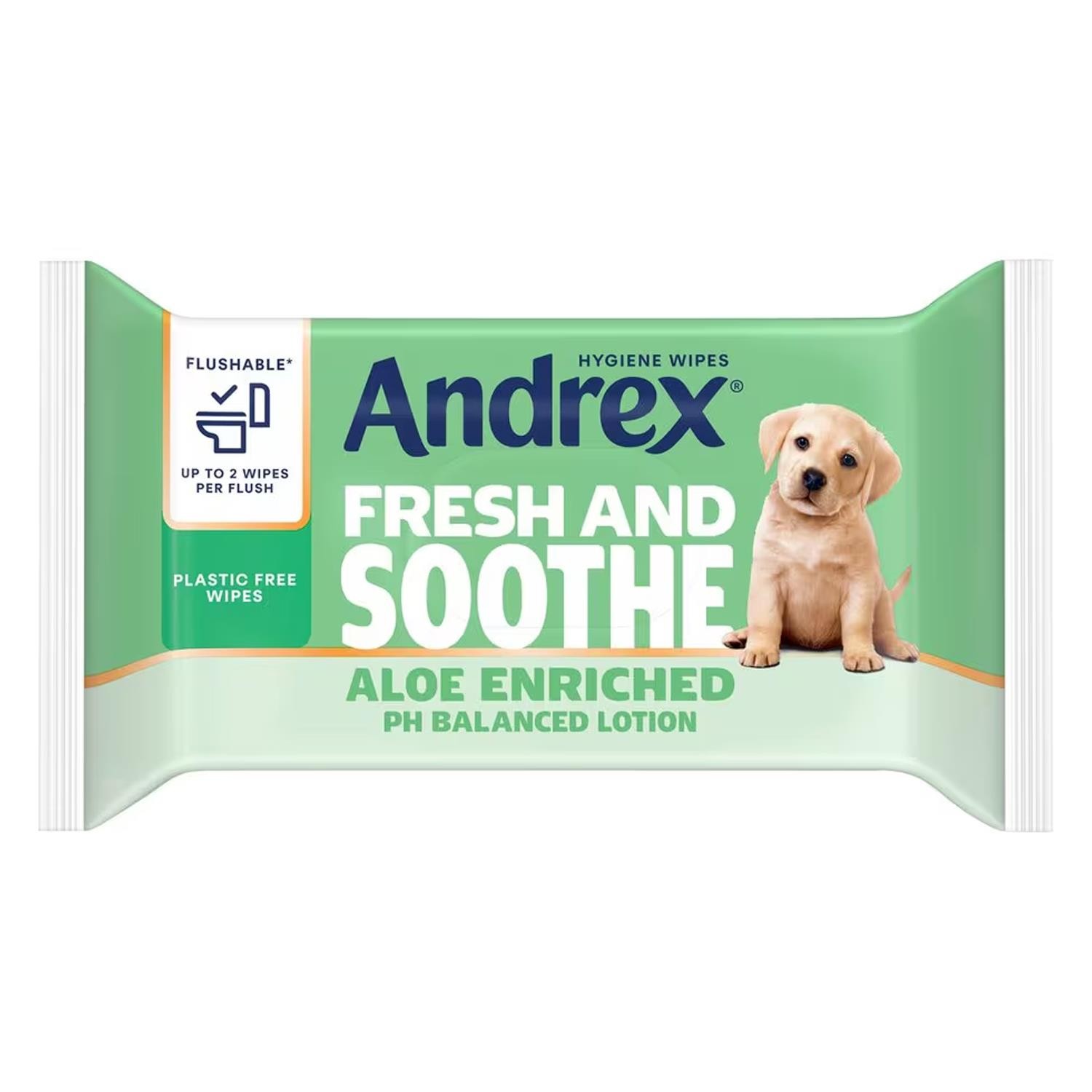 6 packs Andrex Washlets Skin Kind Moist Flushable 216 Toilet Wipes