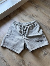 Essentials Fear of God Men's Gray Athletic Shorts Size M Cotton Drawstring