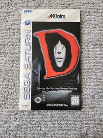 D (Sega Saturn, 1996) CIB Complete in Box w Registration Card Tested Excellent!