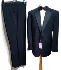 Greenwoods Classic Mens Black Tuxedo suit Ch44"R W40" L31.5"