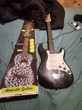 lyxpro beginner 39 electric guitar And Amp And 1 More Unopened Ac. Guitar