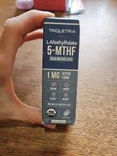 Triquetra L-Methylfolate 5-MTHF Plus Methyl B12 15mg Vitamin B9 